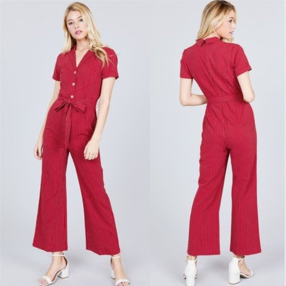 Pants - BURGUNDY JUMPSUIT